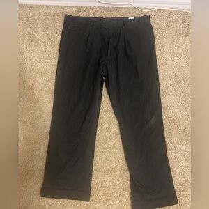 GS Perfect Fit  Men's Pants Size 44x30 Black Flat Front Dress Pants